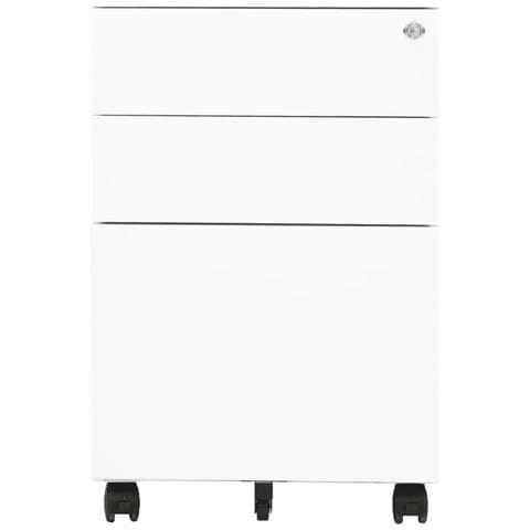 Lusso Casadino -  Schedario Mobile Bianco 39x45x60 Cm In Acciaio - Foto 1