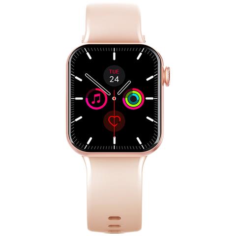 Orologio Connesso Quadrato Bluetooth Autonomia 7 Giorni Impermeabile Ip67, Rosa - Foto 1