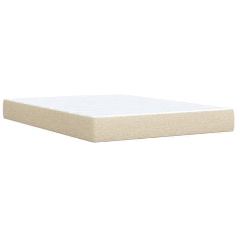 Giroletto a Molle con Materasso Crema 160x200 cm in Tessuto - Foto 9