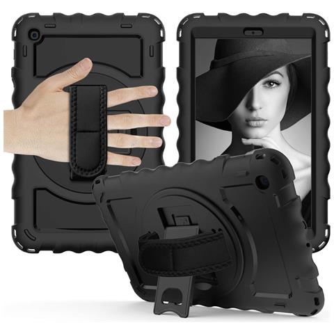 Custodia Per Samsung Galaxy Tab A 10.1"" Supporto E Tracolla Nera - Foto 1