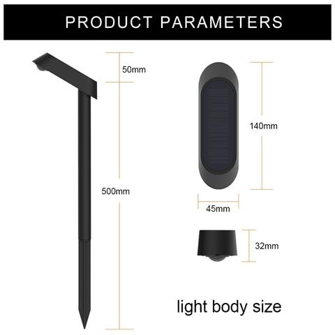 Set Da 2 Luci Solari Da Giardino A Doppio Colore: Led Bianco Caldo E Freddo, Ip55 - Foto 2