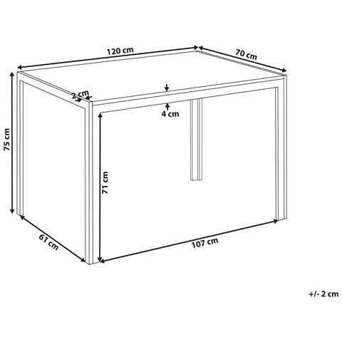 Tavolo Da Pranzo Clarence Marmo Bianco 120 Cm 70 Cm Ceramica - Foto 7