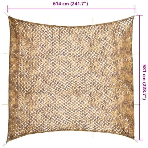 Rete Mimetica con Custodia di Conservazione 614x581 cm Sabbia - Foto 7