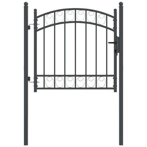 Cancello per recinzione con blocco Grigio 100 x 100 cm - Foto 1