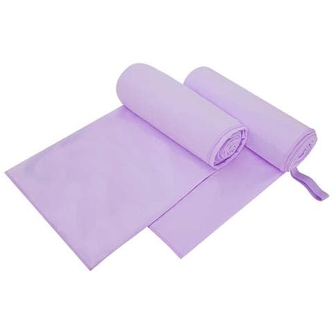 Asciugamani Sportivi 2 pcs Viola 200 x 100 cm - Foto 1
