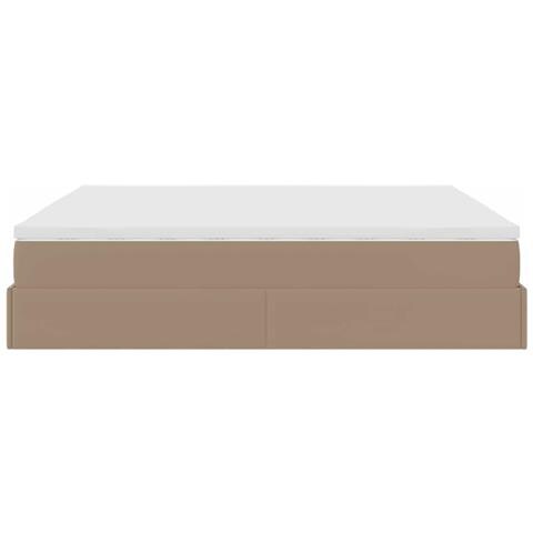 Struttura Letto Pouf con Materasso 160x200 cm Similpelle - Foto 9