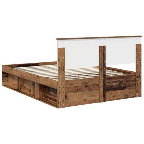 Struttura del letto Legno vecchio 135 x 190 cm Pino massello - Foto 9