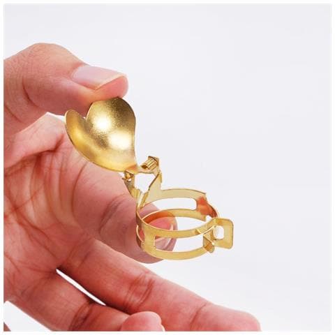 Spegni Candela Automatico Regolabile A Forma Di Cuore - Set Da 4, Acciaio Dorato - Foto 2