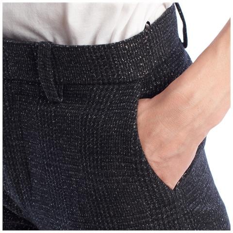 Pantaloni Dritti In Lurex Wkce0104f Da Donna - Foto 2