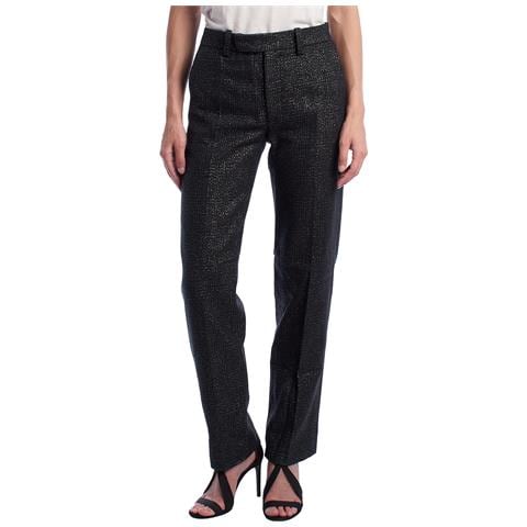 Pantaloni Dritti In Lurex Wkce0104f Da Donna - Foto 1