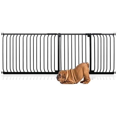 Bettacare Cancelletto Per Cani Elite Con Montaggio A Pressione, 207cm - 216cm, Nero Opaco - Foto 1