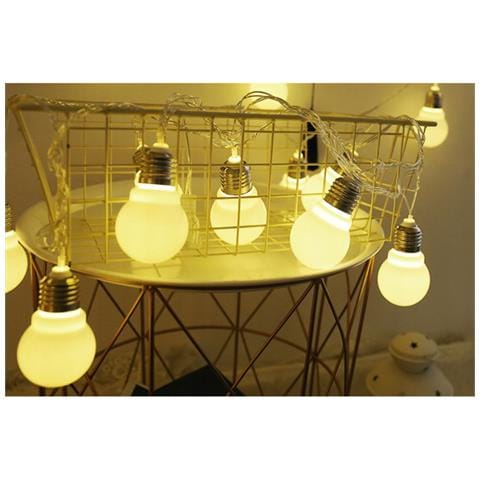 Ghirlanda Led A Batteria 20x - Luce Calda Gialla | 3m, 20 Led, 1.2w | Decorazione Per Casa E Giardino, Feste, Natale - Foto 2