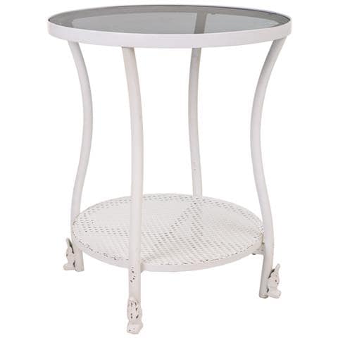 Tavolino In Metallo Bianco 50x50x60h - Foto 1