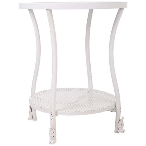 Tavolino In Metallo Bianco 50x50x60h - Foto 2