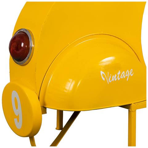 Sgabello In Metallo Giallo E Pelle 95x50x75h - Foto 8