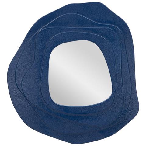 Specchio Da Parete Dalia Blu Dalla Forma Organica 98x104 Cm - Foto 1