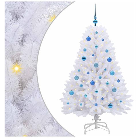 Albero di Natale Artificiale con Rami Pieghevoli Bianco 150 cm - Foto 1