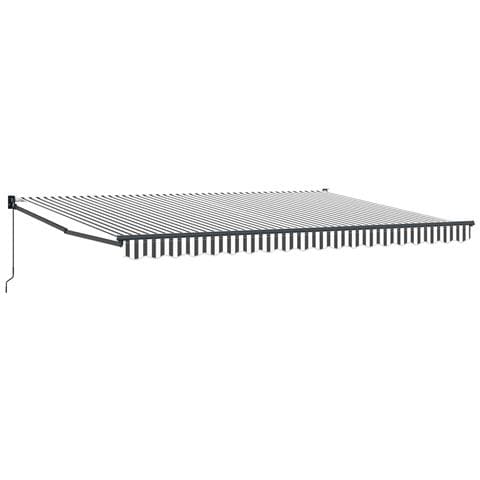 Tenda retrattile manuale Antracite e Bianco 4 x 2 m - Foto 1