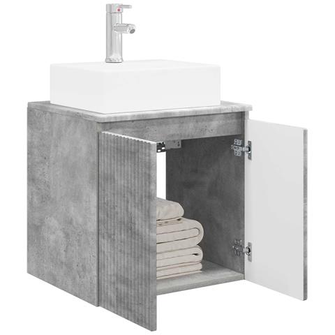 Mobile Lavabo da Parete Grigio Cemento 49,5 x 41 x 62,5 cm - Foto 2