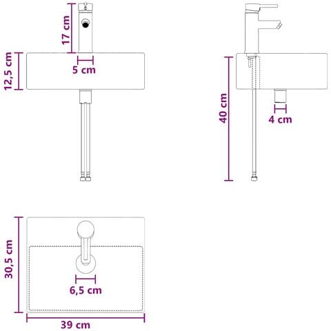 Mobile Lavabo da Parete Grigio Cemento 49,5 x 41 x 62,5 cm - Foto 8
