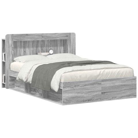 Testata del letto Grigio Sonoma Legno ingegnerizzato - Foto 2