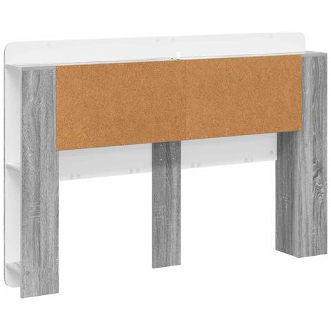 Testata del letto Grigio Sonoma Legno ingegnerizzato - Foto 8