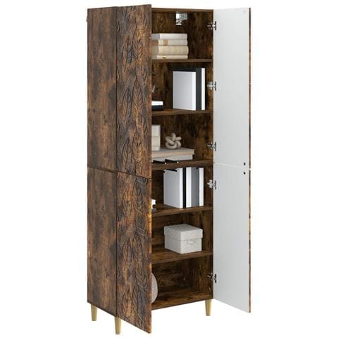Set di armadi 2 pcs Rovere Fumo Legno ingegnerizzato - Foto 2