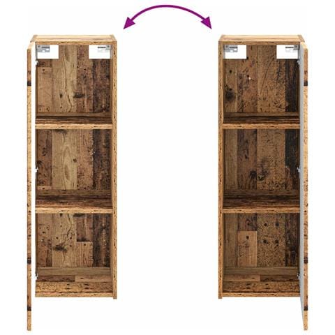 Set di mobili per il bagno 2 pz Legno antico 33 x 34,5 x 100 cm - Foto 10
