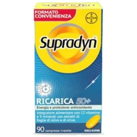 Supradyn Ricarica 50+ Integratore con Vitamine e Minerali, con Antiossidanti 90 Compresse - Foto 1