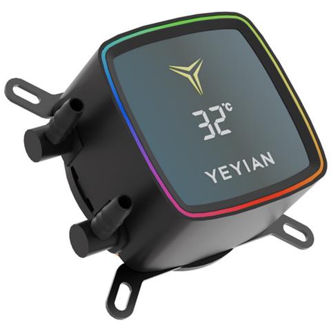Sistema di raffreddamento a liquido AIO da 240 mm, 2 ventole Prism 7 ARGB PWM da 120 mm, 1800 RPM, display digitale, USB 2.0. - Foto 3