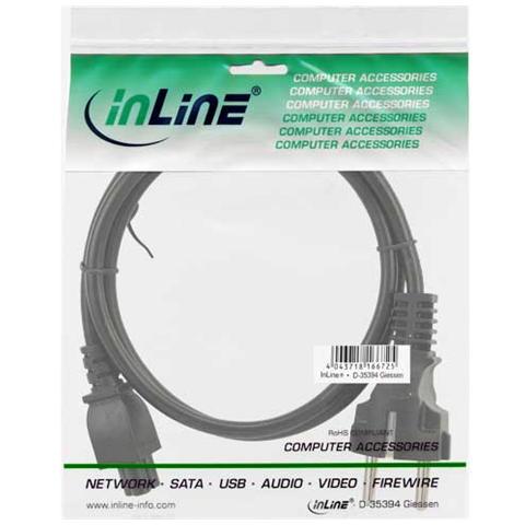 cavo alimentazione elettrica notebook spina c5 a spina cee 77 schutzkontakt, nero, 1m - Foto 2