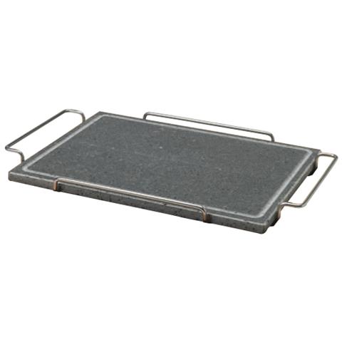 Pietra Quadrata 29x40 Con Supporto In Acciaio - Misura Cm 29x40 - Foto 2
