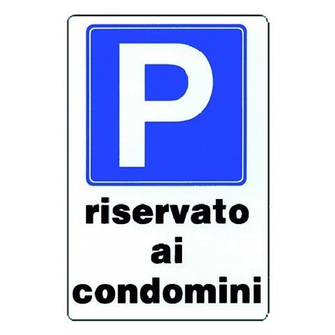 Cartello Plastica Parcheggio Riserv. condomini Cm 20x30 Segnaletica Sicurezza - Foto 3