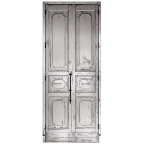 Trompe L' Oeil Porta Adesivo Manoir Decorazione Da Parete, Polivinilcloruro, Bianco, 83 x 0,1 x 204 cm - Foto 1