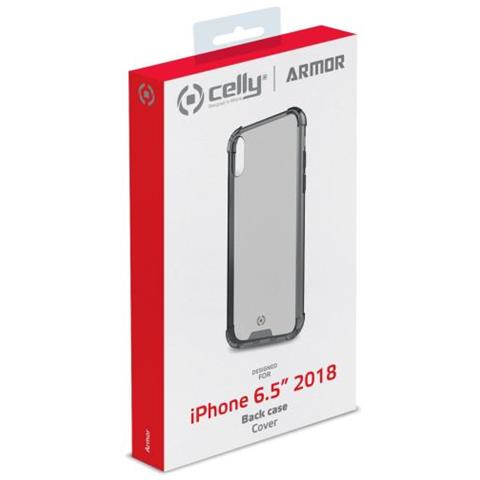 Cover in TPU Armor per iPhone Xs Max Trasparente con Bordi Neri - Foto 3