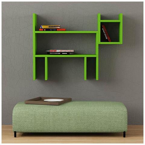 Mensola Dogie Verde Moderno - Mobile Arredo Design - Per Casa, Studio, Ufficio, Camera - Scaffale, Ripiano - Angolare, Parete - Foto 1
