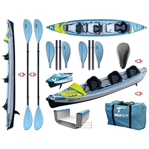 Canoa Gonfiabile Air Breeze Full Hp 3 107189 + 2 Pagaie Touring-4 Div. In 4 Parti Tahe / - Foto 2