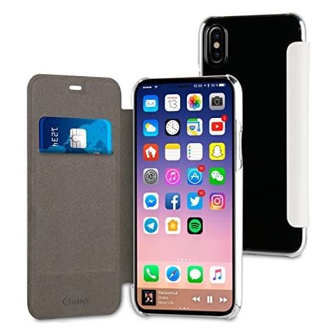 Custodia Ha Portafoglio Per Iphone Di Apple Di X / Xs Colore Bianco - Foto 1