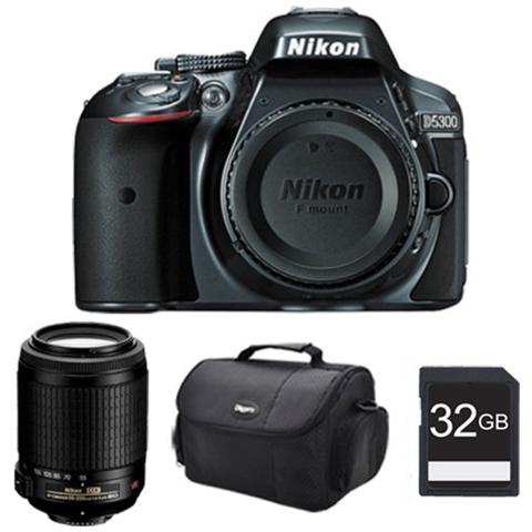D5300 + AF-S DX VR Zoom 55-200mm f / 4-5.6G IF-ED + 32GB, Auto, Nuvoloso, Flash, Fluorescente, Incandescente, Manuale, Ombra, Sunny, Paesaggio, Ritratto, Priorità apertura, Auto, Lens priority, Manuale, Programma, Scene, Priorità otturatore, Bianco&Nero, Neutrale, Vivace, Highlights, Film, Immag - Foto 1