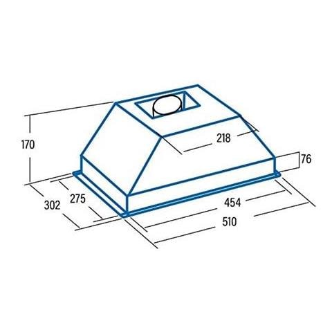 Cappa G-45 Wh Baldacchino, Classe Efficienza Energetica D, Larghezza 51 Cm, 390 M³ / h, Comando A Cursore, Led, Bianco - Foto 2