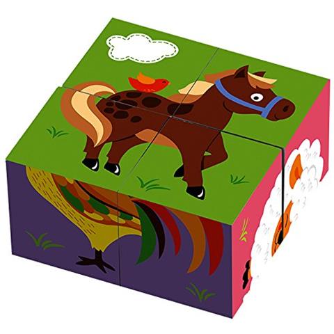 Cubi Puzzle Da 4 Pezzi X 6: Fattoria (508357) - Foto 1