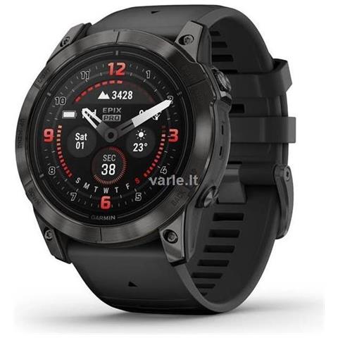 Epix Pro (gen 2) Smartwatch - Sapphire Edition 51 Mm, Kohlenstoffgraues Dlc-titan, Mit Schwarzem Armband (010-02804-01) - Foto 1