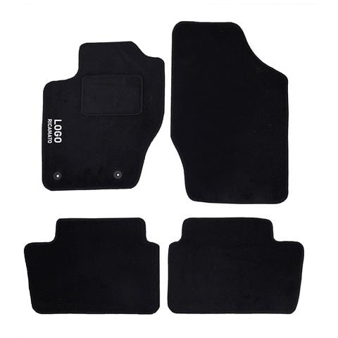 Tappetini Auto Compatibili Per 307 | Tappeti Sagomati | In Moquette Nera | Logo Ricamato Battitacco E 2 Clip Di Fissaggio | Accessori Interni - Foto 1