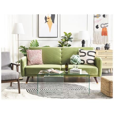 Canap Convertible Clic Clac Divano Velluto Verde Divano Posti In