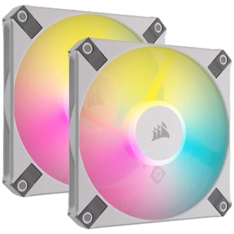 AF120 RGB Slim Case per computer Ventilatore 12 cm Bianco 2 pz - Foto 1
