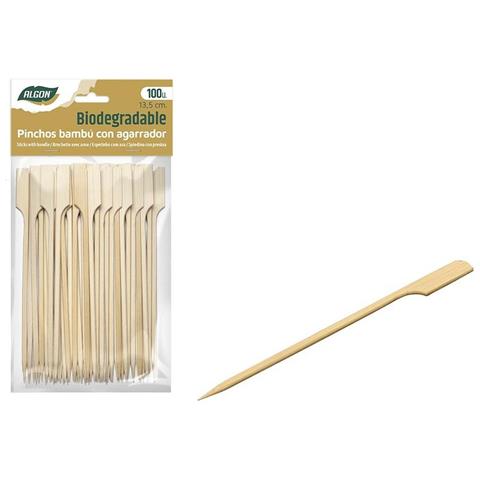 Set Di Spiedini Per Barbecue Algon Bambù 100 Pezzi 13,5 Cm (18 Unità) - Foto 2