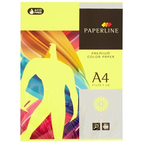 Carta Giallo Fluorescente 500 Foglie Din A4 - Foto 1
