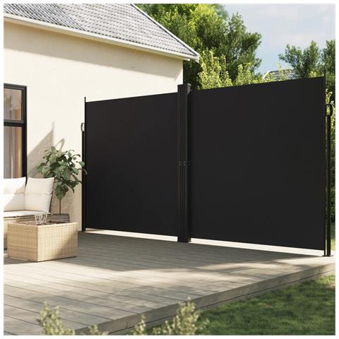 Tenda da Sole Laterale Retrattile Nera 220x1200 cm - Foto 10