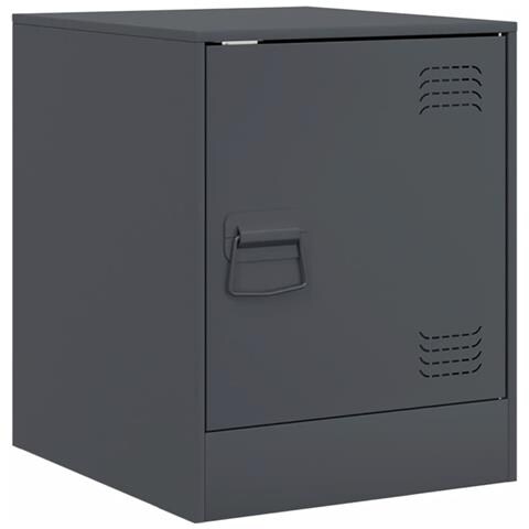 Comodini 2 pz Antracite 34,5x39x44 cm in Acciaio - Foto 2
