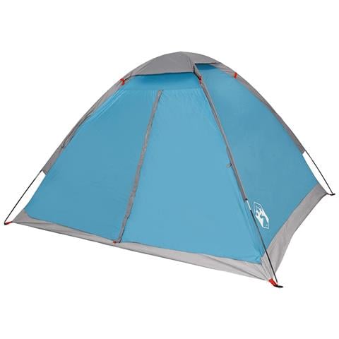 Tenda Da Campeggio A Cupola Per 4 Persone Blu Impermeabile - Foto 10